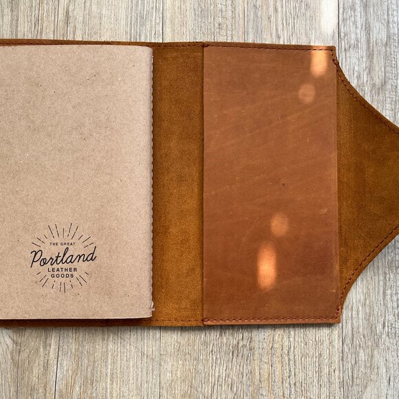 Portland Leather Goods Large Leather Snap Journal cover + insert in Dakota - Picture 9 of 9